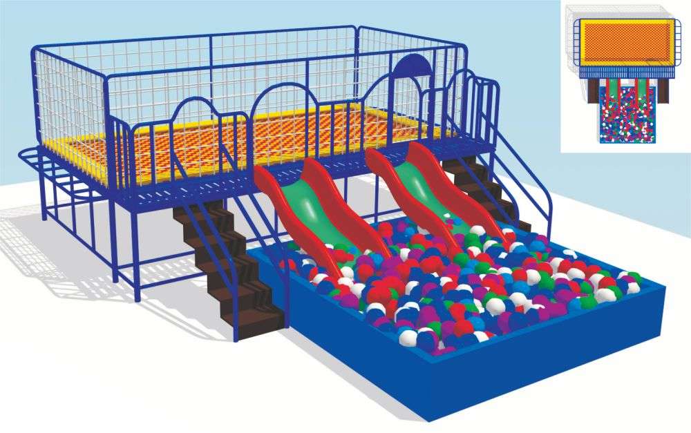 蹦床樂(lè )園 室內蹦床帶球池